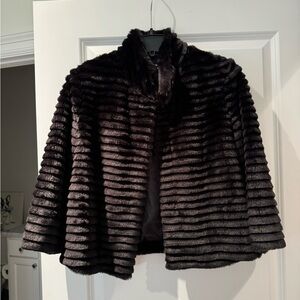 Gorgeous super soft faux fur cape jacket from Express